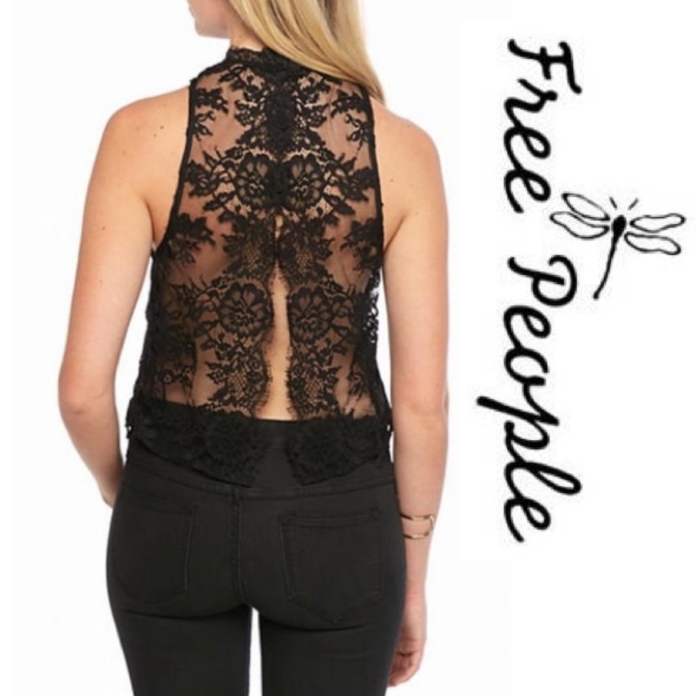 Free People Tied to You Lace Top
